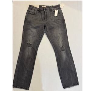 Warp + Weft Womens Orion AMS slim, distressed Jeans - High Rise gray 32×30 new